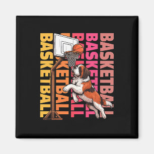 Saint Bernard Sketll Sports Dog Lover  Magnet