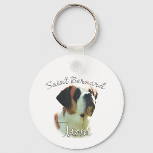 Saint Bernard (smooth) Mom 2 Keychain