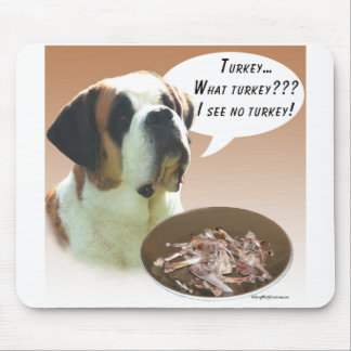 Saint Bernard (smooth) Turkey Mouse Pad