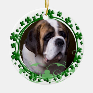 Saint Bernard St. Patrick's Day Ornament