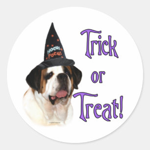 Saint Bernard Trick Classic Round Sticker