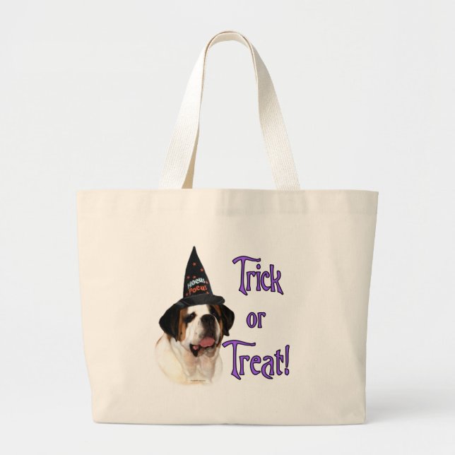 Saint Bernard Trick Large Tote Bag (Front)