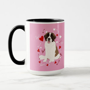 Saint Bernard Valentines Day Mug
