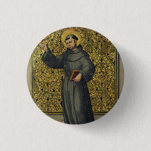 Saint Bernardino of Siena 1 Inch Round Button