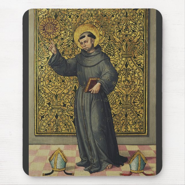 Saint Bernardino of Siena Renaissance Style Art  Mouse Pad (Front)