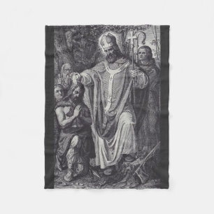 Saint Boniface English Benedictine monk Fleece Blanket