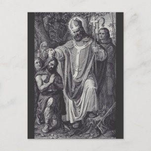 Saint Boniface English Benedictine monk Holiday Postcard