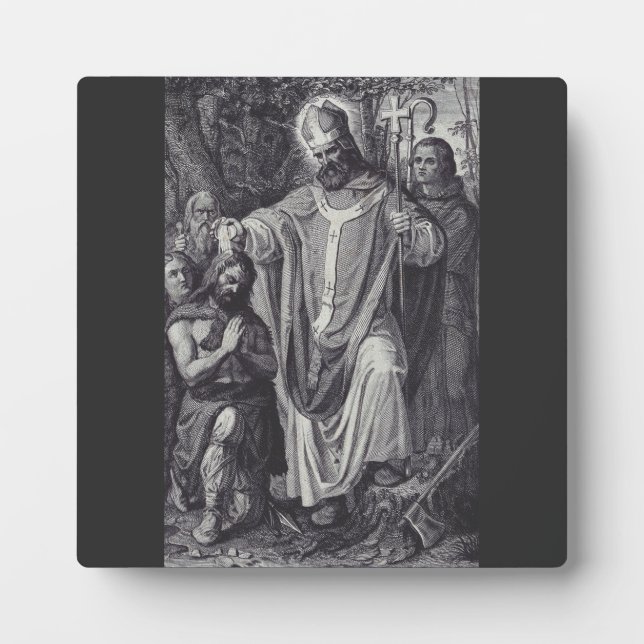 Saint Boniface Premium Apostle of Germany Plaque (Front)
