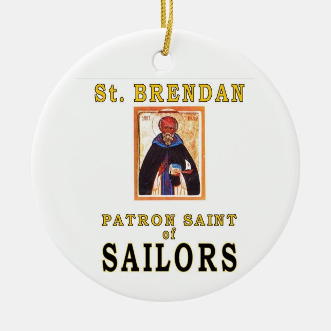 SAINT BRENDON CERAMIC ORNAMENT (Front)