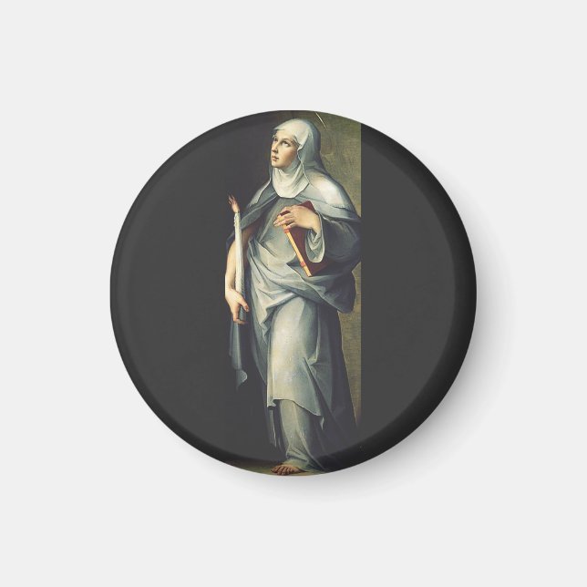 Saint Bridget of Sweden Medieval Mystic  Magnet (Front)