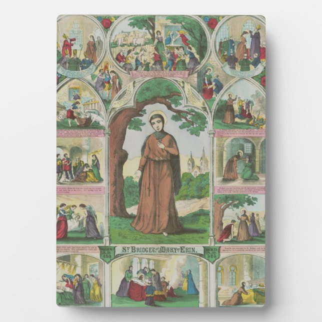 Saint Brigid of Ireland Plaque (Front)