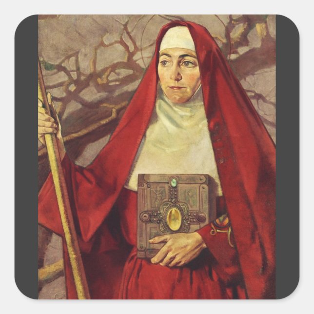 Saint Brigid of Ireland Square Sticker (Front)