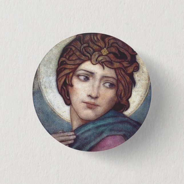Saint Brigid of Kildare 1 Inch Round Button (Front)