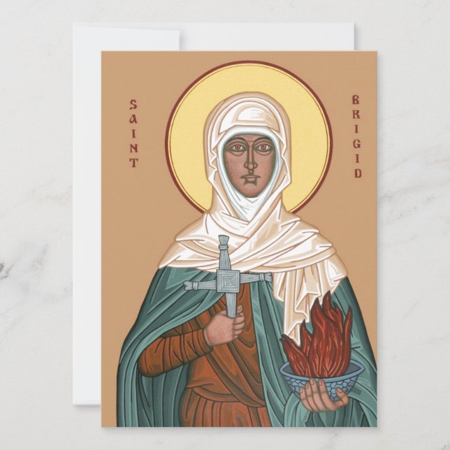 Saint Brigid with Cross and Holy Fire (Front)