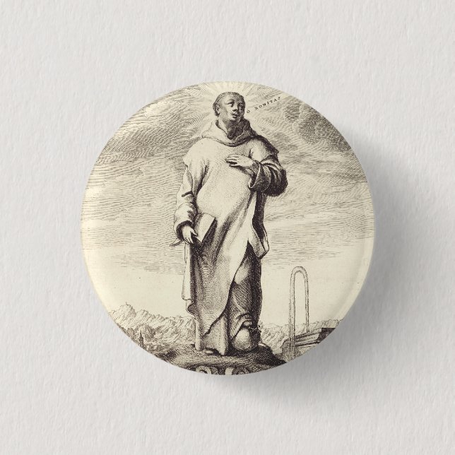 Saint Bruno of Cologne 1 Inch Round Button (Front)