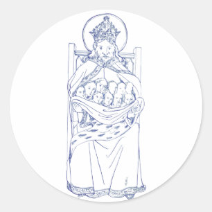 Saint Brychan Brycheiniog Irish hermit Classic Round Sticker