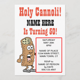 Saint Cannoli Tourne 50 Invitation