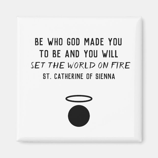 Saint Catherine de Sienne Magnet de citation (Devant)