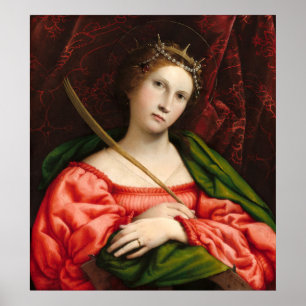 Saint Catherine - Lorenzo Lotto Poster d'Art