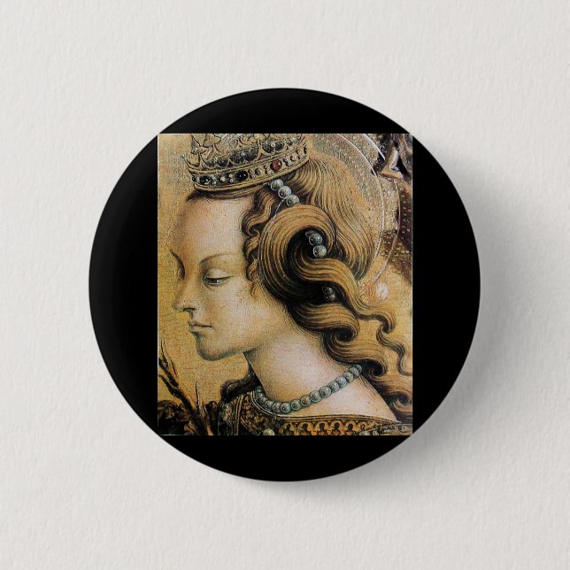 Saint Catherine of Alexandria 2 Inch Round Button (Front)