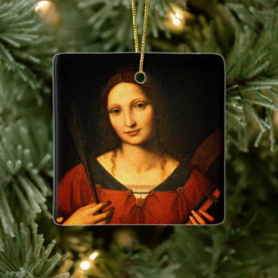 Saint Catherine of Alexandria (Bernardino Luini) Ceramic Ornament