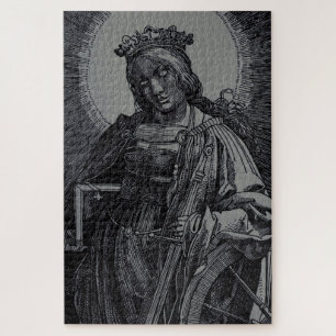 Saint Catherine of Alexandria by Lucas van Leyden Jigsaw Puzzle