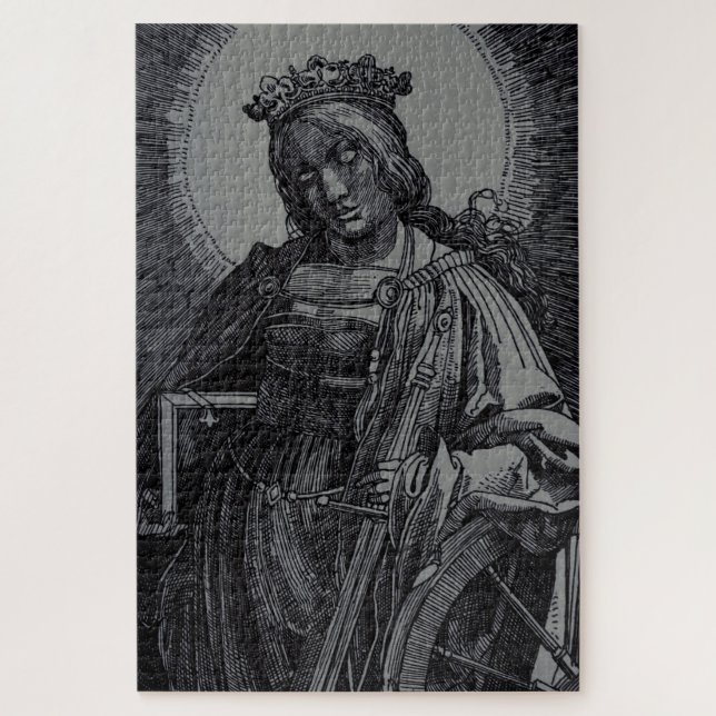 Saint Catherine of Alexandria by Lucas van Leyden Jigsaw Puzzle (Vertical)