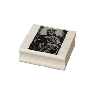 Saint Catherine of Alexandria by Lucas van Leyden Rubber Stamp