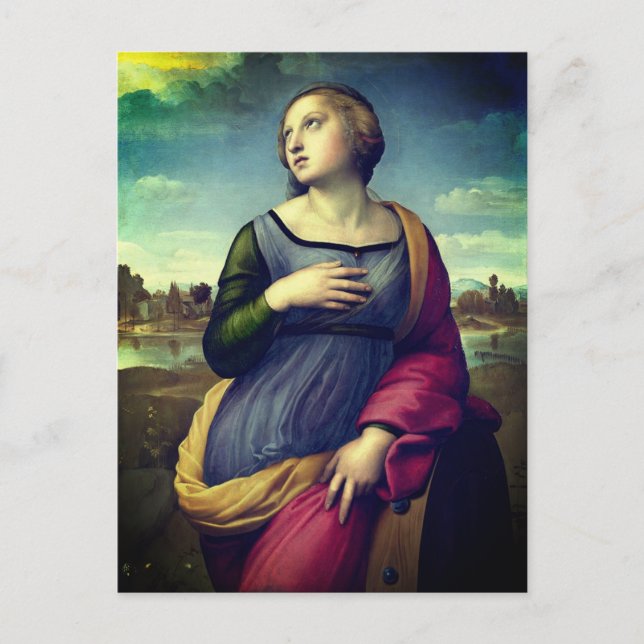 Saint Catherine of Alexandria by Raphael Postcard (Front)