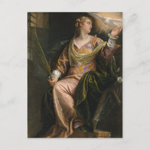 Saint Catherine of Alexandria in Prison Postcard