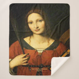 Saint Catherine of Alexandria Sherpa Blanket