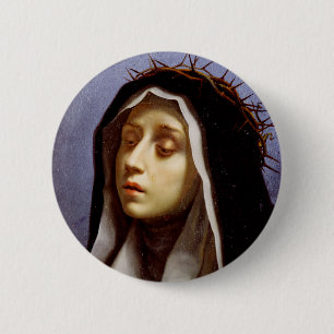 Saint Catherine of Siena 2 Inch Round Button