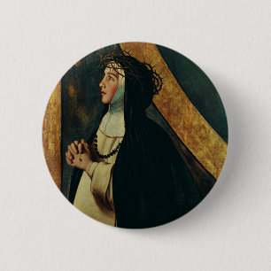 Saint Catherine of Siena by Juan Bautista 2 Inch Round Button