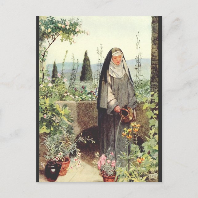Saint Catherine of Siena Holiday Postcard (Front)