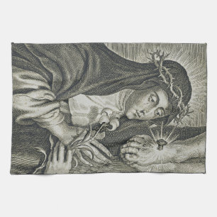 Saint Catherine of Siena Kitchen Towel