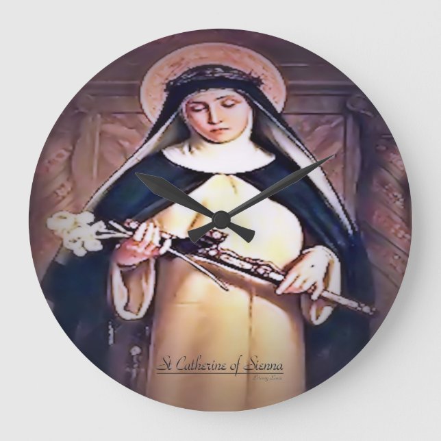 Saint Catherine of Siena Large Clock (Front)