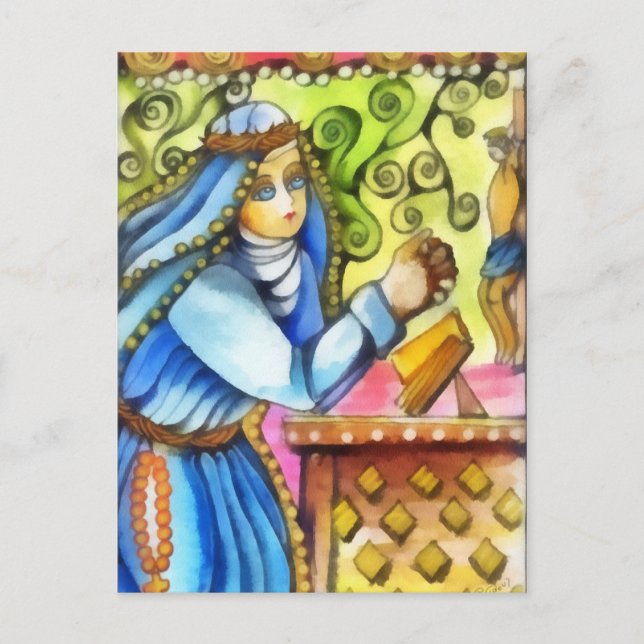 Saint Catherine of Siena Postcard (Front)