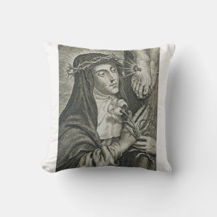 Saint Catherine of Siena Throw Pillow
