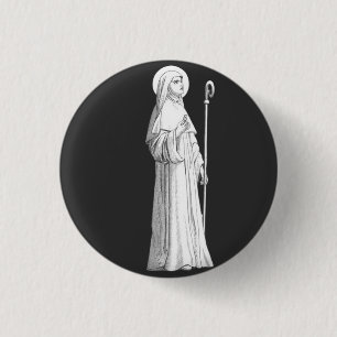 Saint Catherine of Siena Virgin 1 Inch Round Button