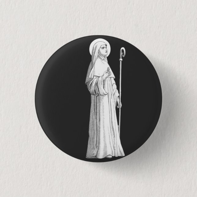 Saint Catherine of Siena Virgin 1 Inch Round Button (Front)