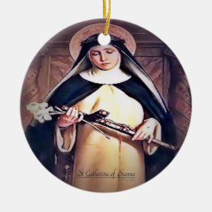 Saint Catherine of Sienna Ceramic Ornament