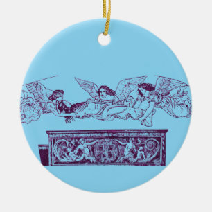 Saint Catherine’s Body Carried by the Angels Ceramic Ornament