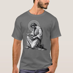 Saint Catholic Church St Josephhe Worker Jesus Fat T-Shirt