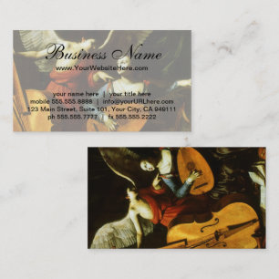 Saint Cecilia and the Angel by Carlo Saraceni Business Card