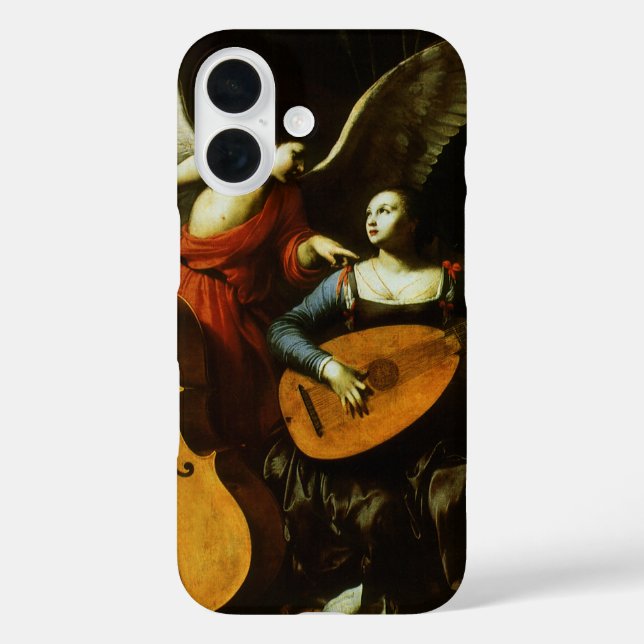Saint Cecilia and the Angel by Carlo Saraceni Case-Mate iPhone Case (Back)
