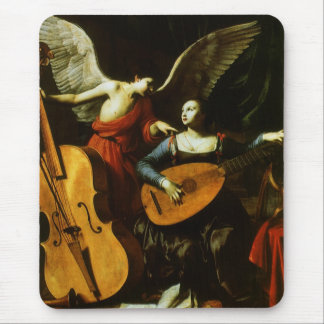 Saint Cecilia and the Angel by Carlo Saraceni Mouse Pad