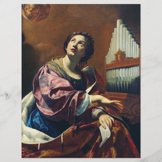Saint Cecilia by Simon Vouet Flyer (Front)
