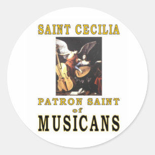 SAINT CECILIA CLASSIC ROUND STICKER