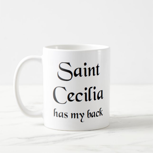 saint cecilia coffee mug (Left)