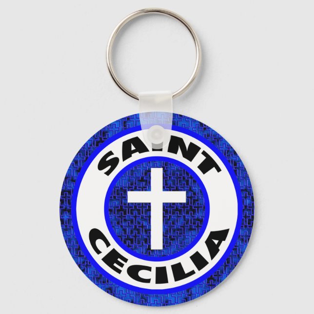 Saint Cecilia Keychain (Front)
